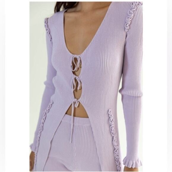 NWT Find Me Now Cleo Long Cardigan in Lilac Size: M - Picture 1 of 8
